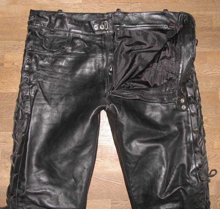 Pantaloni pelle hotsell uomo ebay